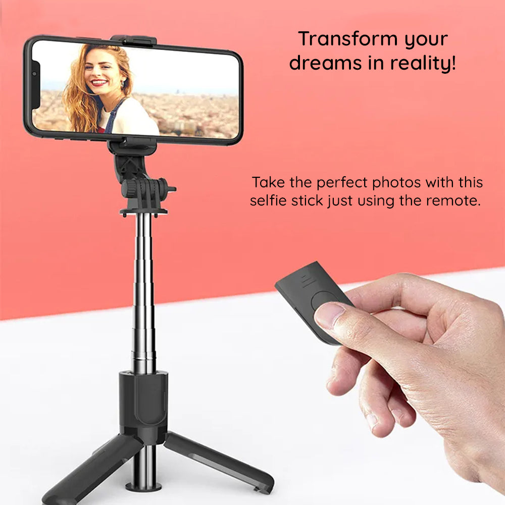 Selfie Stick Bluetooth Techsuit L11, Univerzális, Fekete