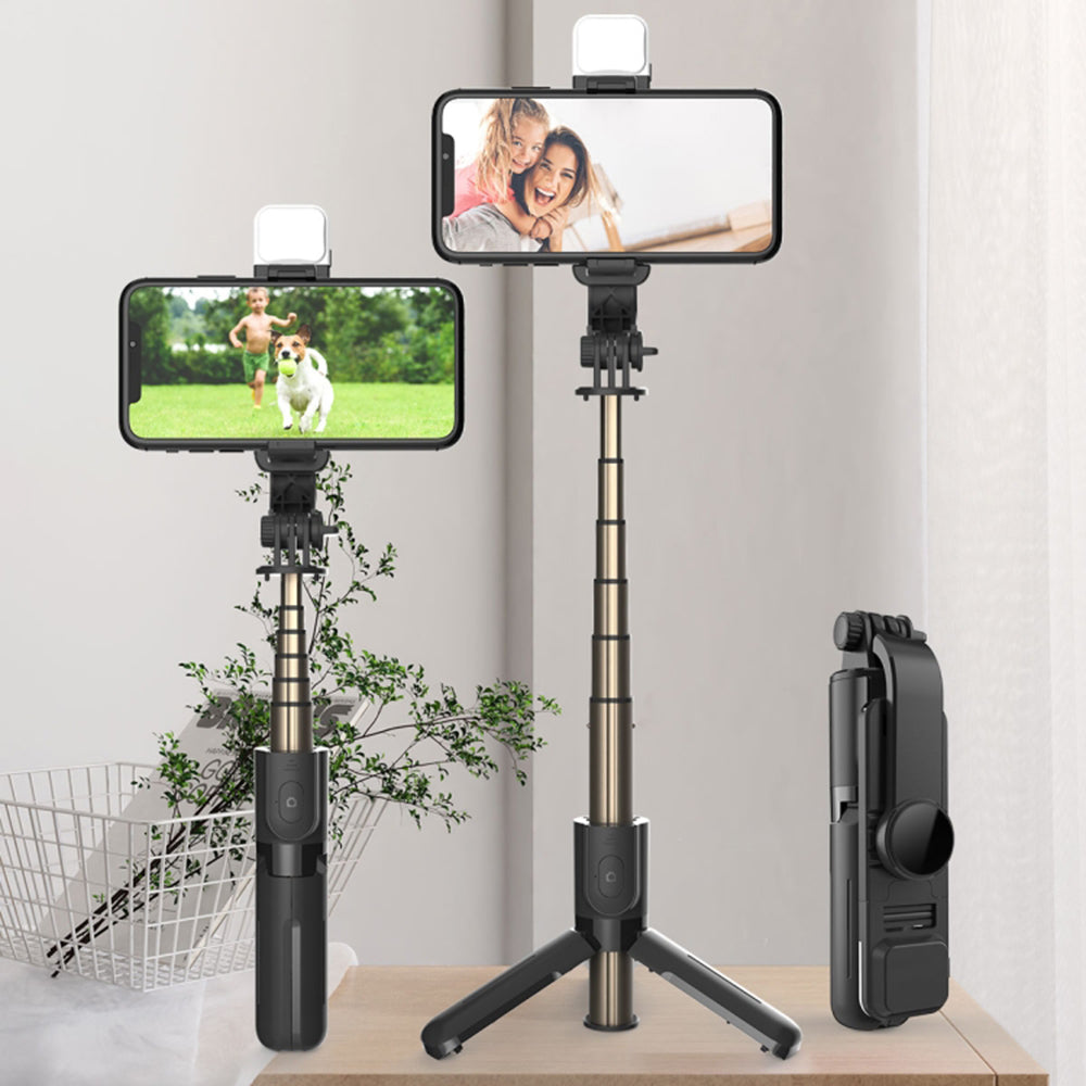 Selfie Stick Bluetooth Techsuit L11s, Univerzális, Fekete