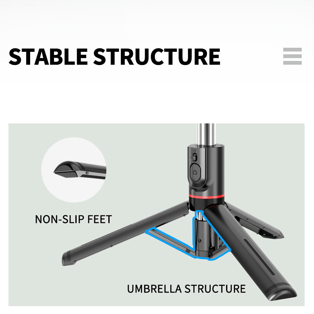 Selfie Stick Bluetooth Techsuit L13, Univerzális, Fekete