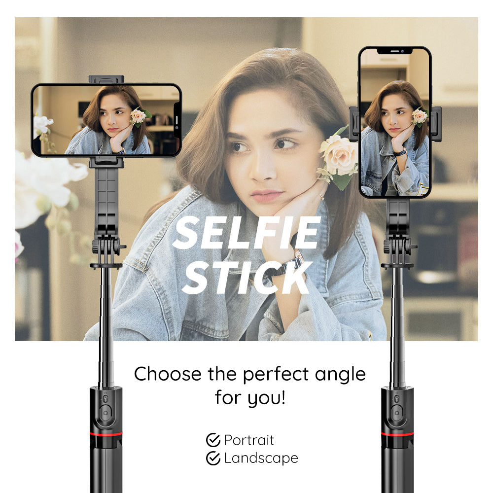 Selfie Stick Bluetooth Techsuit L13, Univerzális, Fekete