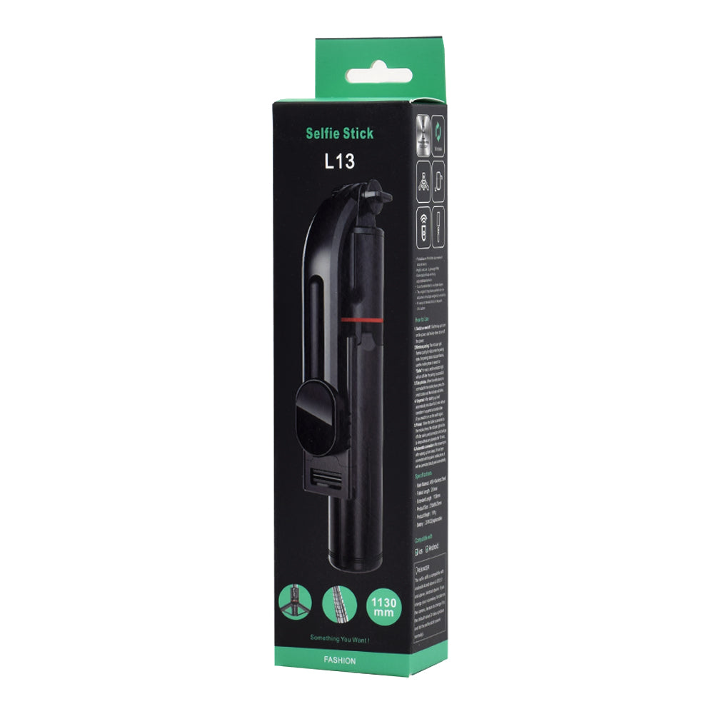 Selfie Stick Bluetooth Techsuit L13, Univerzális, Fekete