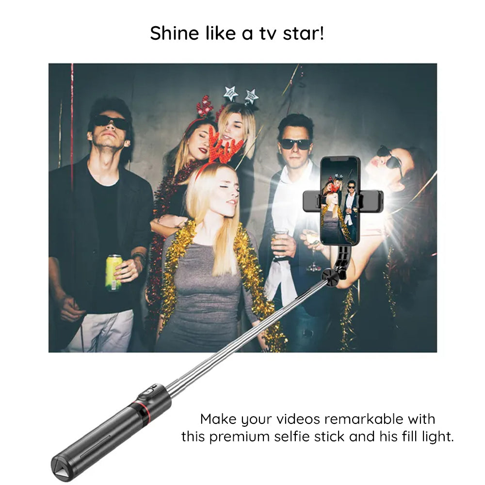 Selfie Stick Bluetooth Techsuit L13d, Univerzális, Fekete