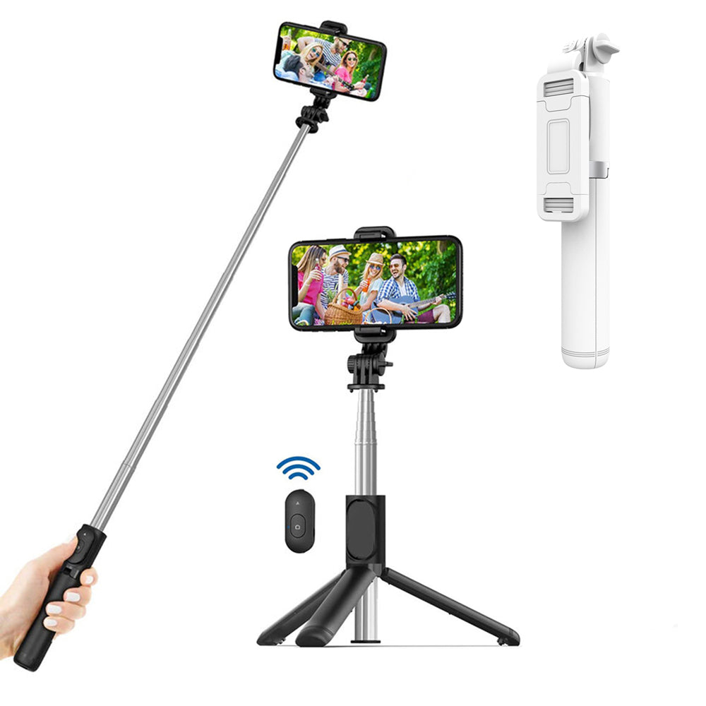 Selfie Stick Bluetooth Techsuit Q01, Univerzális, Fehér