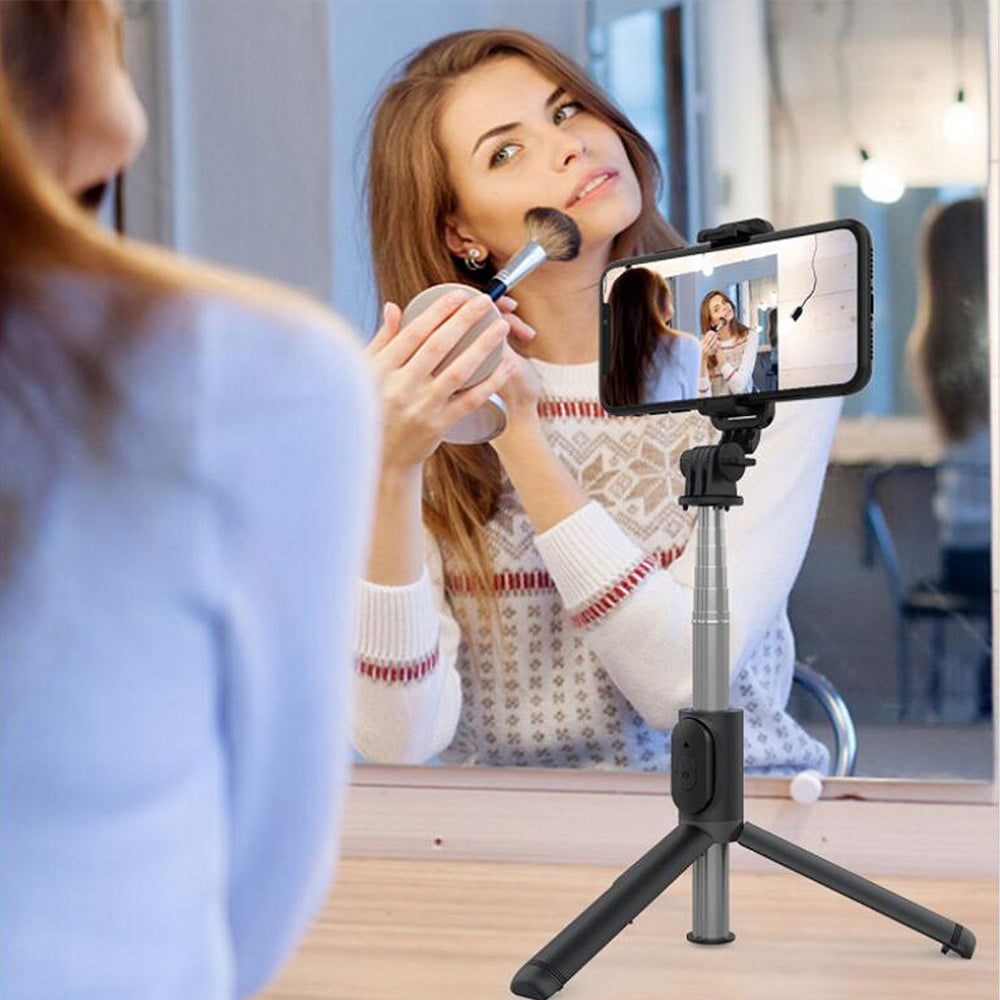 Selfie Stick Bluetooth Techsuit Q01, Univerzális, Fehér