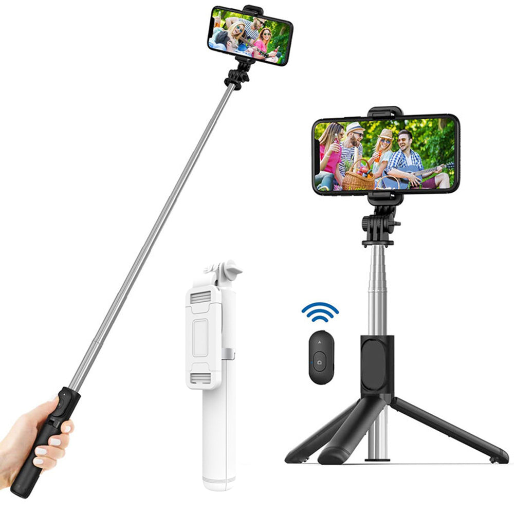 Selfie Stick Bluetooth Techsuit Q01, Univerzális, Fehér