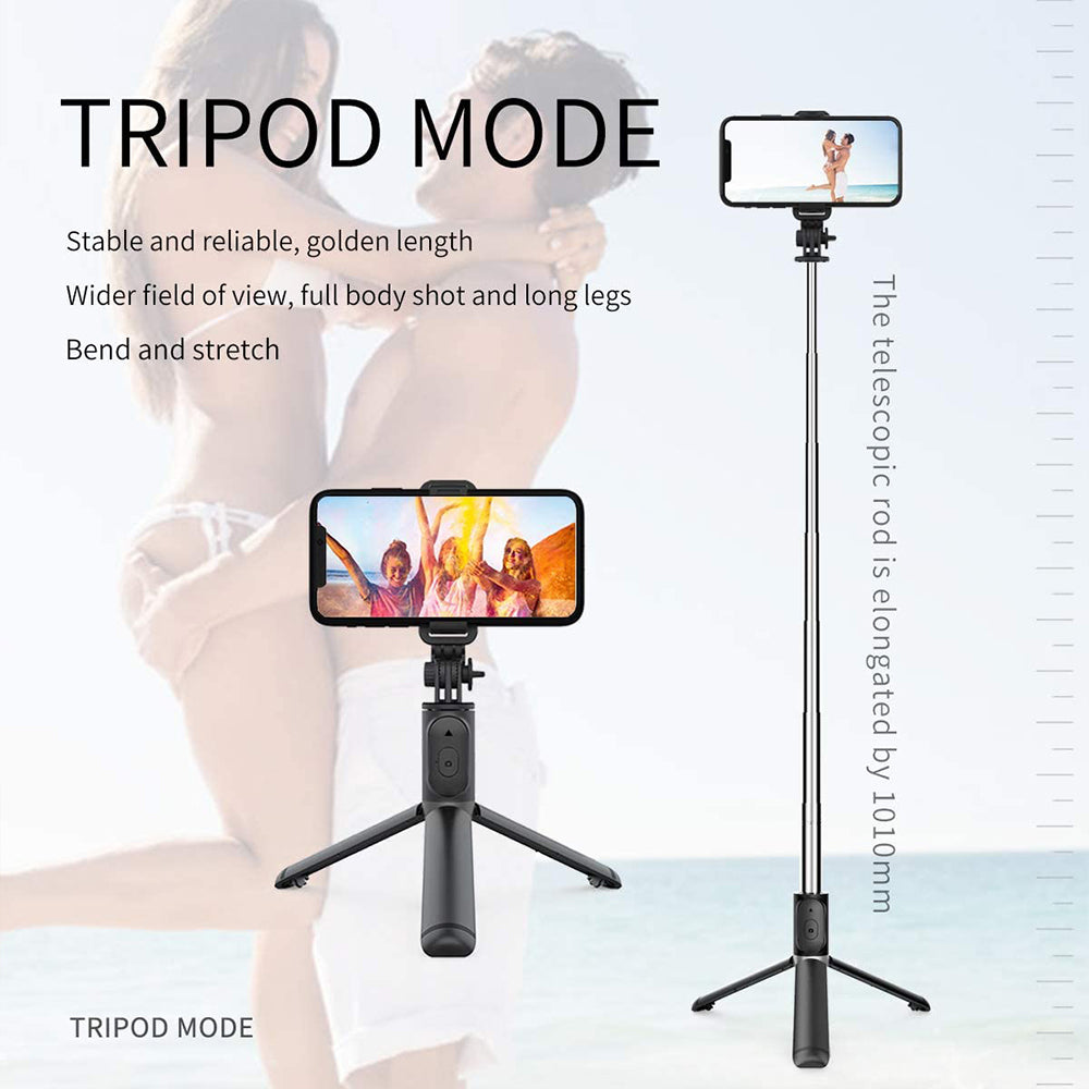 Selfie Stick Bluetooth Techsuit Q01, Univerzális, Fehér