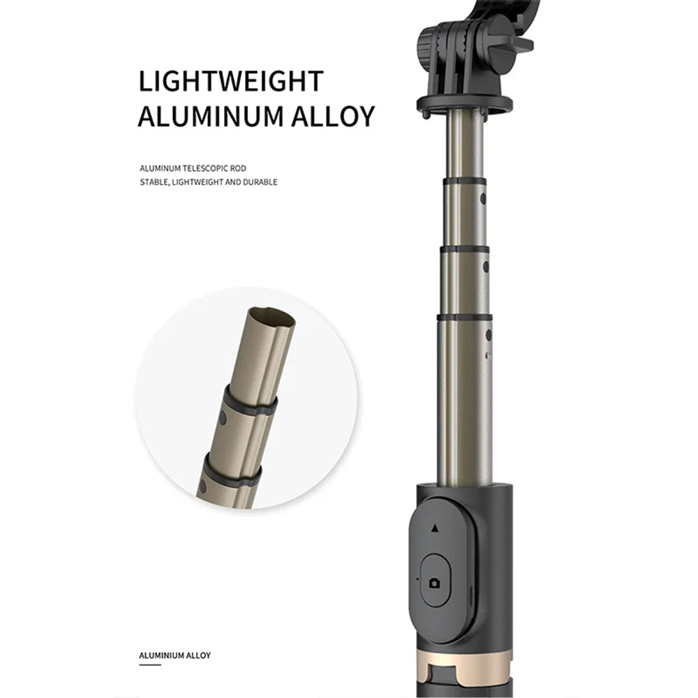 Selfie Stick Bluetooth Techsuit Q03, Univerzális, Fekete