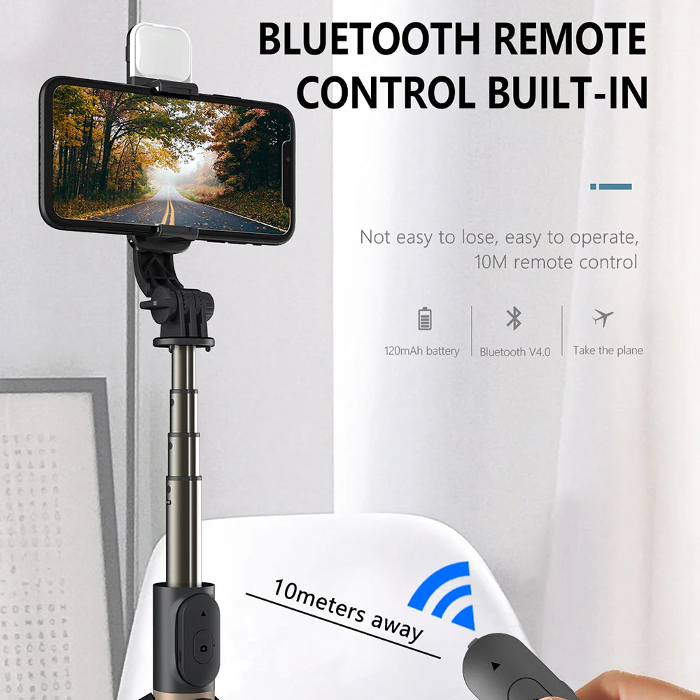 Selfie Stick Bluetooth Techsuit Q03s, Univerzális, Fekete