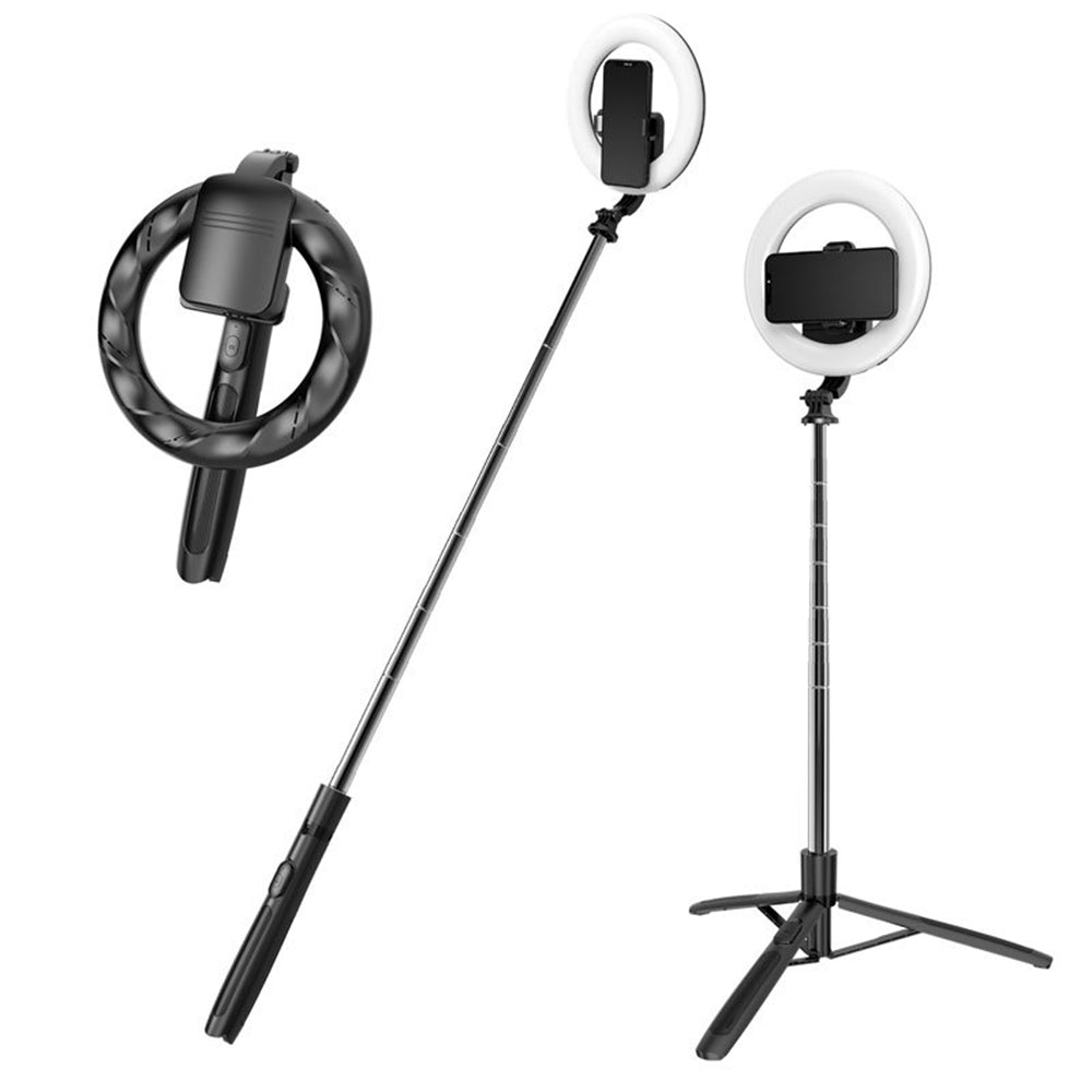 Selfie Stick Bluetooth Techsuit Q05s, Univerzális, Fekete