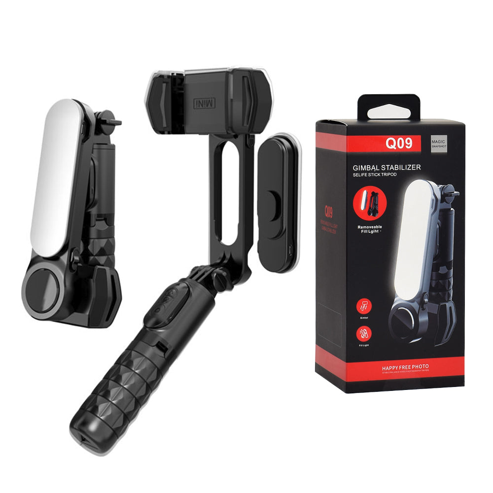 Selfie Stick Bluetooth Techsuit Q09, Univerzális, Fekete