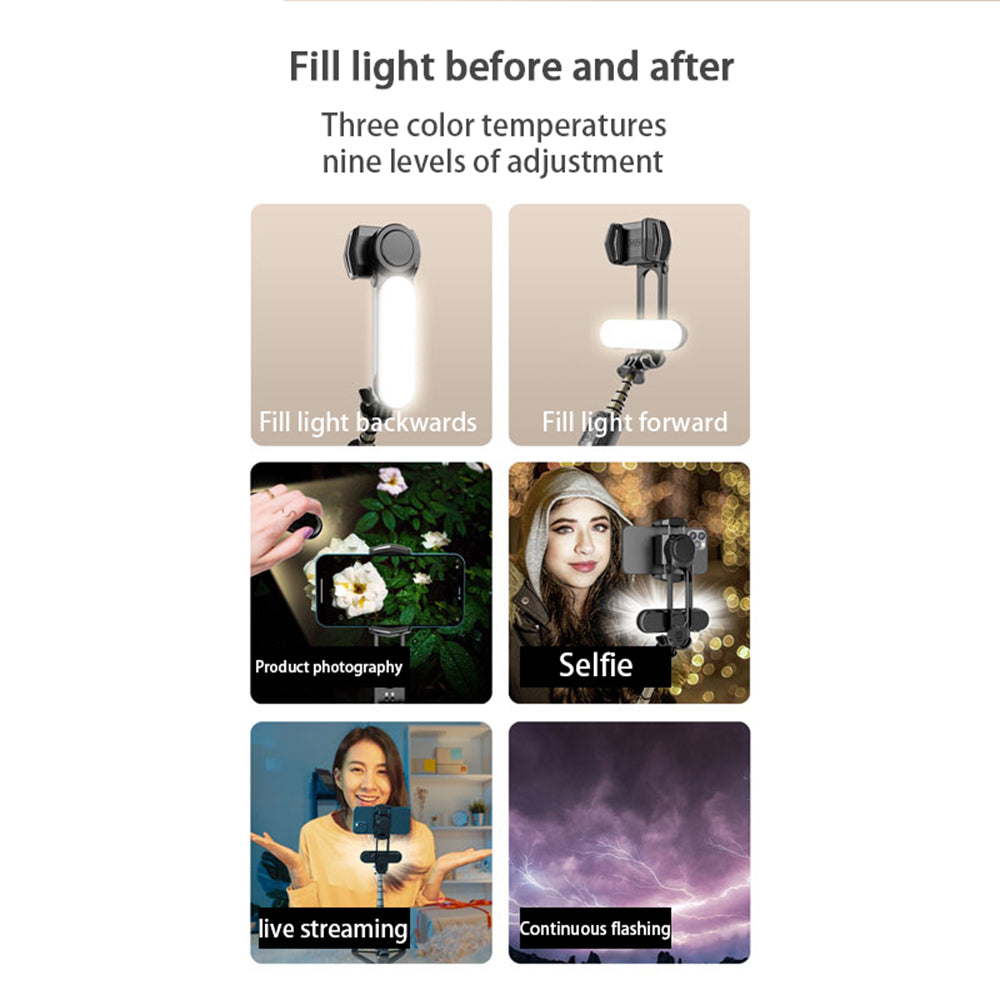 Selfie Stick Bluetooth Techsuit Q09, Univerzális, Fekete