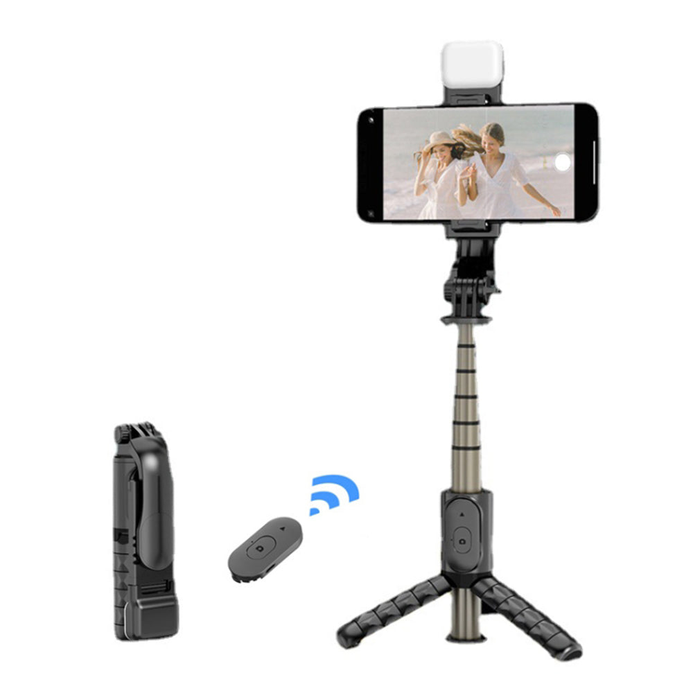 Selfie Stick Bluetooth Techsuit Q10s, Univerzális, Fekete