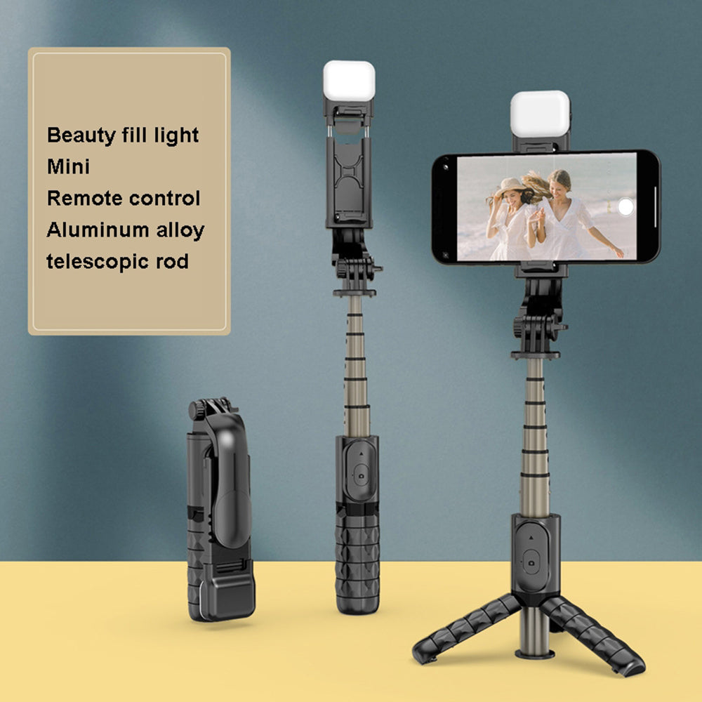 Selfie Stick Bluetooth Techsuit Q10s, Univerzális, Fekete