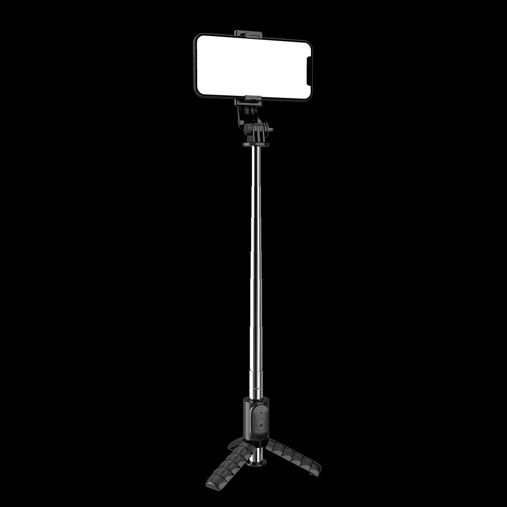 Selfie Stick Bluetooth Techsuit Q11, Univerzális, Fekete