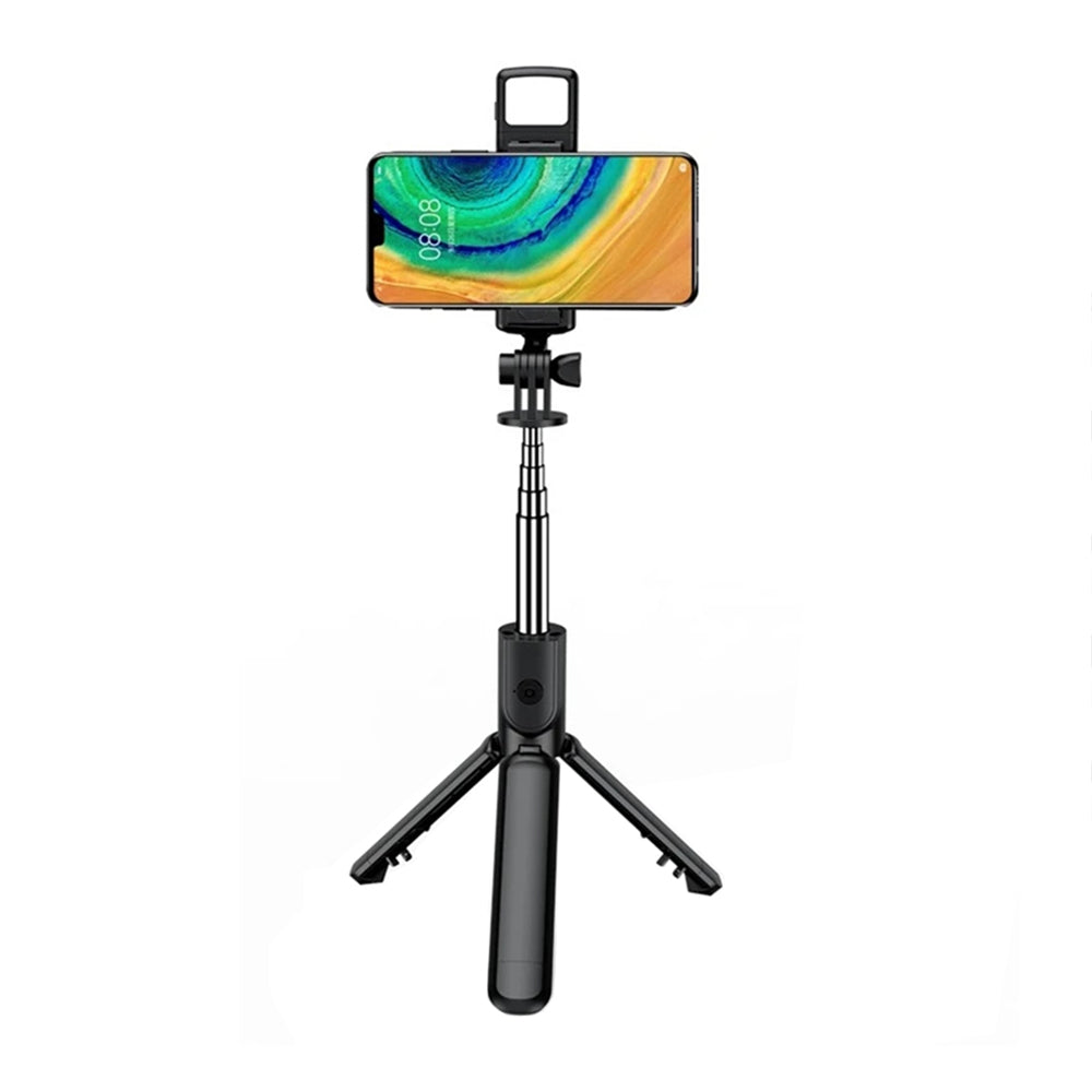 Selfie Stick Bluetooth Techsuit S03-S, Univerzális, Fekete