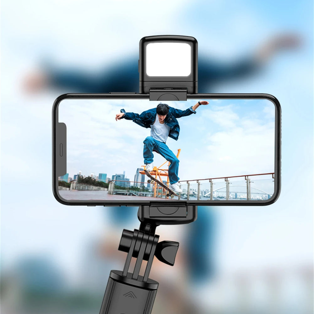 Selfie Stick Bluetooth Techsuit S03-S, Univerzális, Fekete