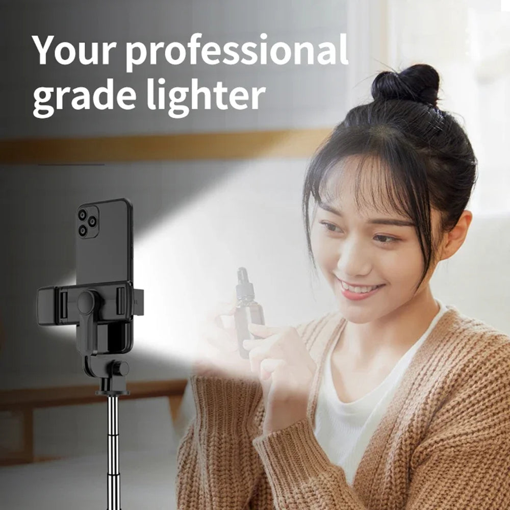 Selfie Stick Bluetooth Techsuit S03-S, Univerzális, Fekete