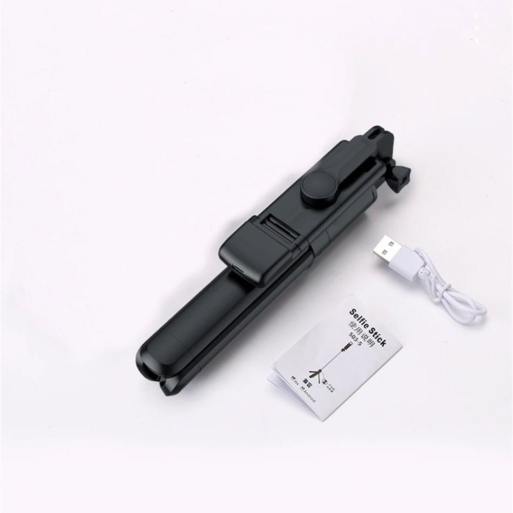 Selfie Stick Bluetooth Techsuit S03-S, Univerzális, Fekete