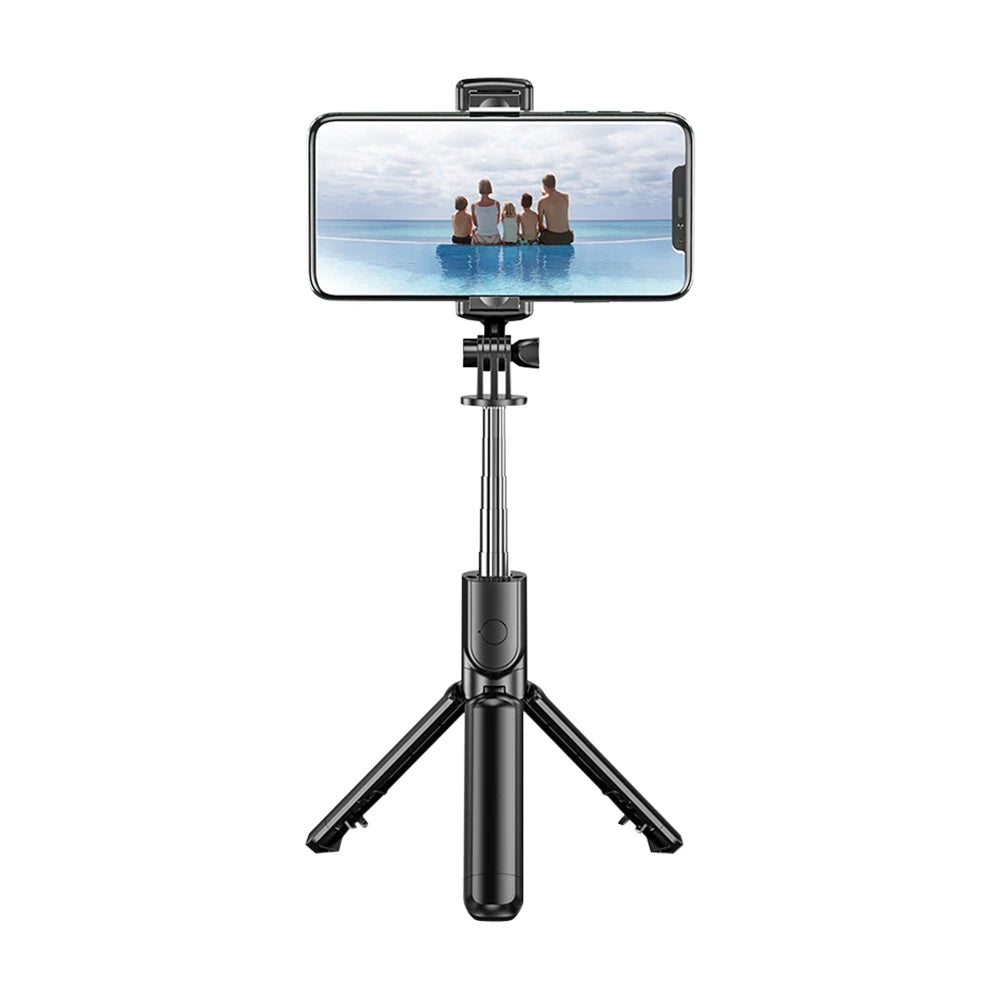 Selfie Stick Bluetooth Techsuit S03, Univerzális, Fekete