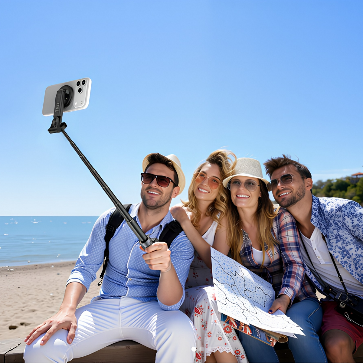Selfie Stick Bluetooth XO Design SS25 Pro, Univerzális, Fekete
