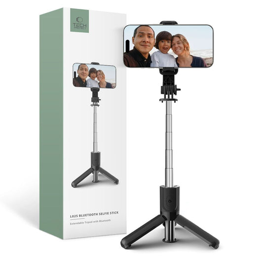 Selfie Stick Bluetooth Tech-Protect L02S, univerzális, fekete
