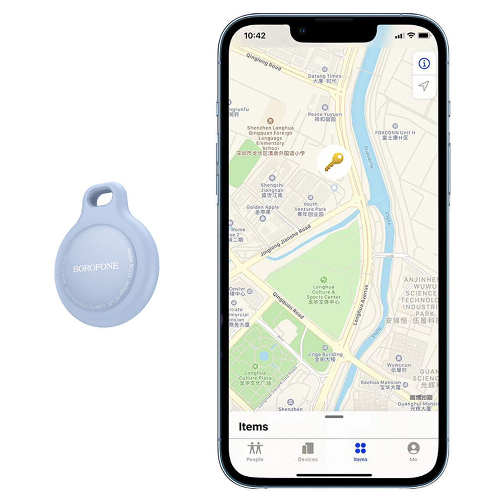 SmartTag Borofone BC101 Exquisite az iOS sorozathoz, Fekete