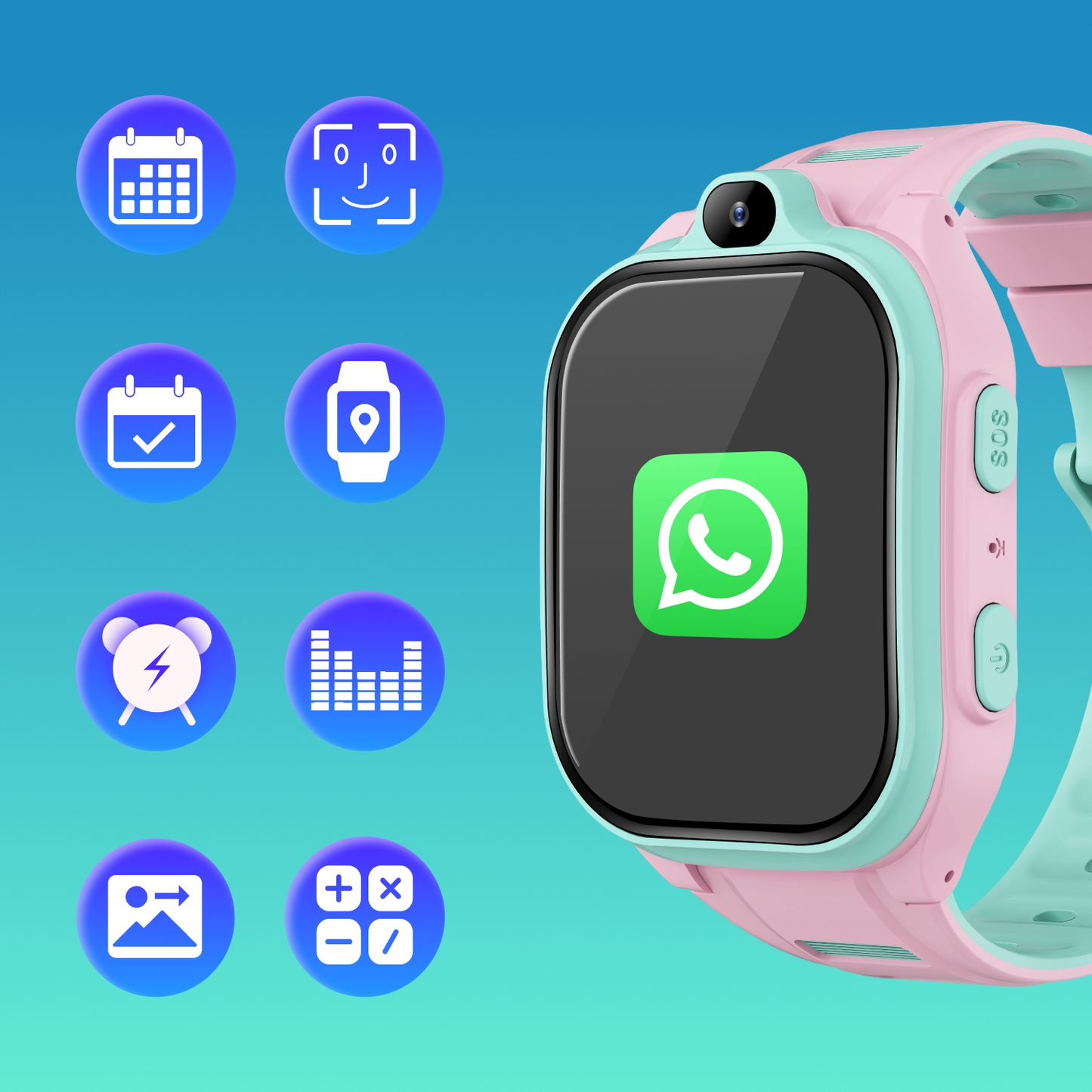 Smartwatch Forever Kids Boost KW-530 Call, Pink