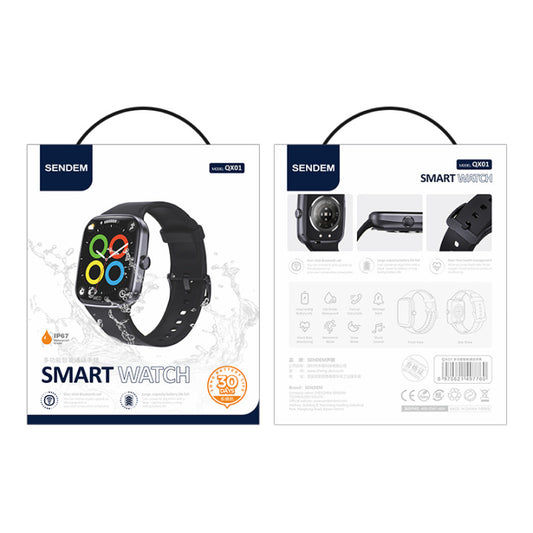 Smartwatch Sendem QX01, Fekete
