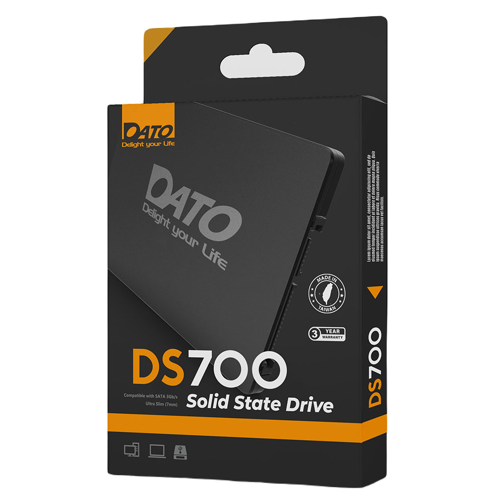Solid State Drive (SSD) Dato DS700, 4TB, 2,5 hüvelyk, SATA III, Fekete DS700SSD-4TB