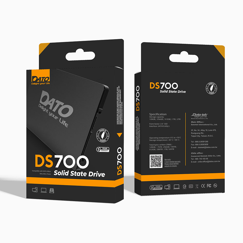 Solid State Drive (SSD) Dato DS700, 4TB, 2,5 hüvelyk, SATA III, Fekete DS700SSD-4TB