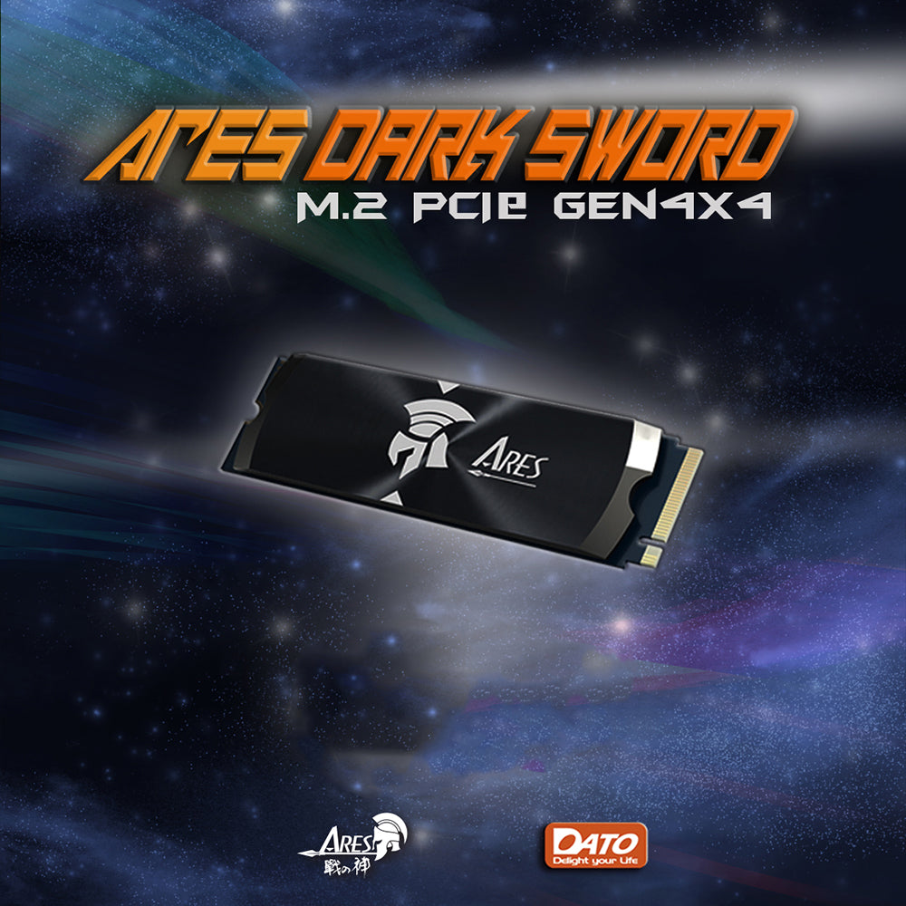 Solid State Drive (SSD) Dato Ares Dark Sword, 1TB, NVMe 1.4, PCIE Gen4x4, Fekete ARSDSK-1TB