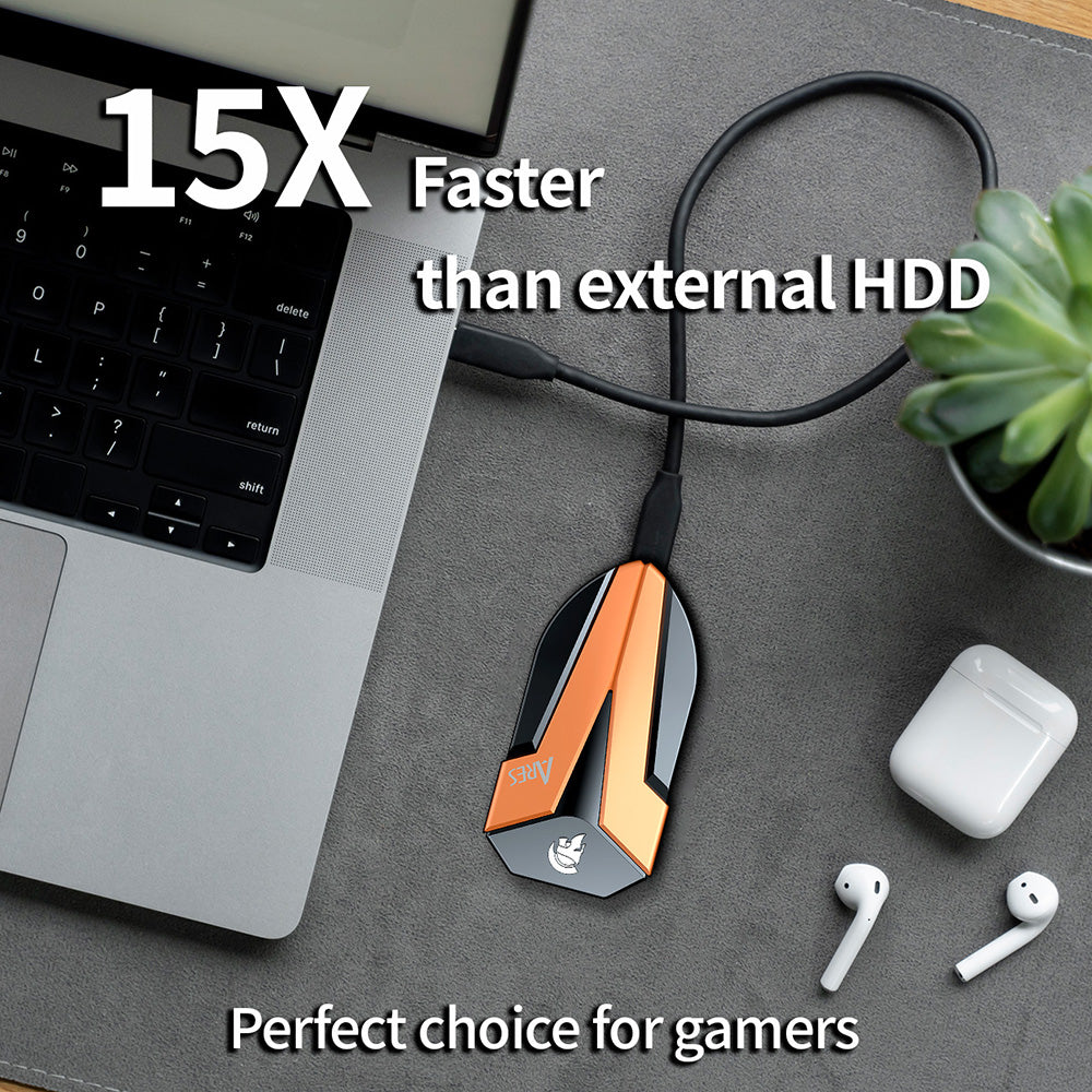 Solid State Drive (External SSD) Dato Ares Amber Shield, 4TB, Black ARSASE-4TB