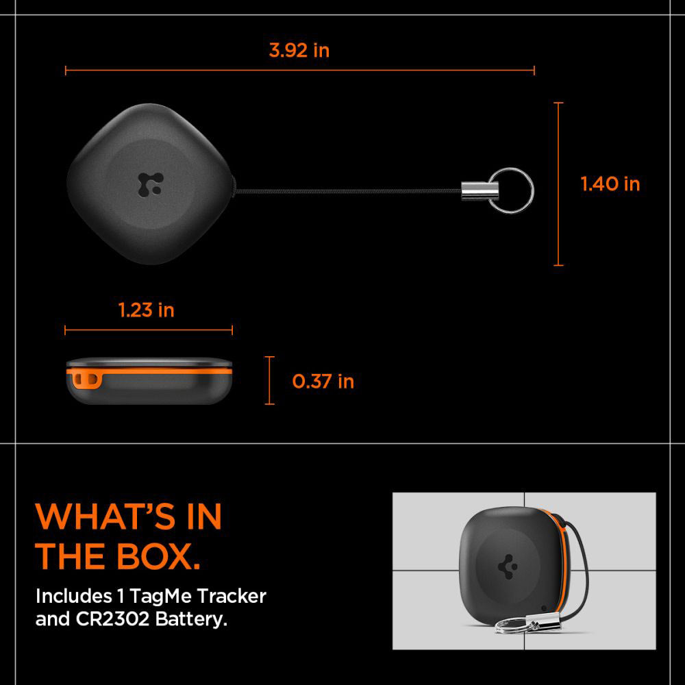 Spigen SmartTag TagMe az iOS sorozathoz, Fekete