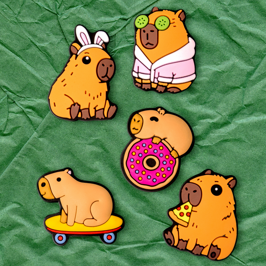 3D OEM Capybara matrica telefon/táblagép tokhoz, 5 darabos szett, többszínű