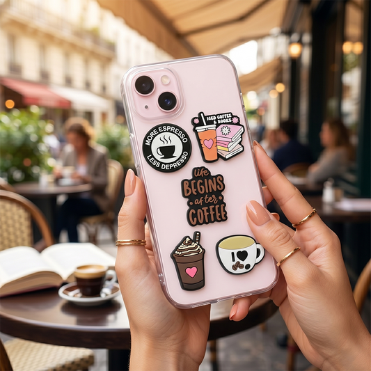 3D OEM Coffee matrica telefon/táblagép tokhoz, 5 darabos készlet, többszínű