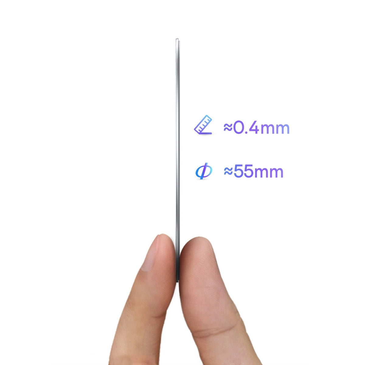 Baseus Halo Metál Matrica, 2 darabos készlet, Ezüst PCCH000012