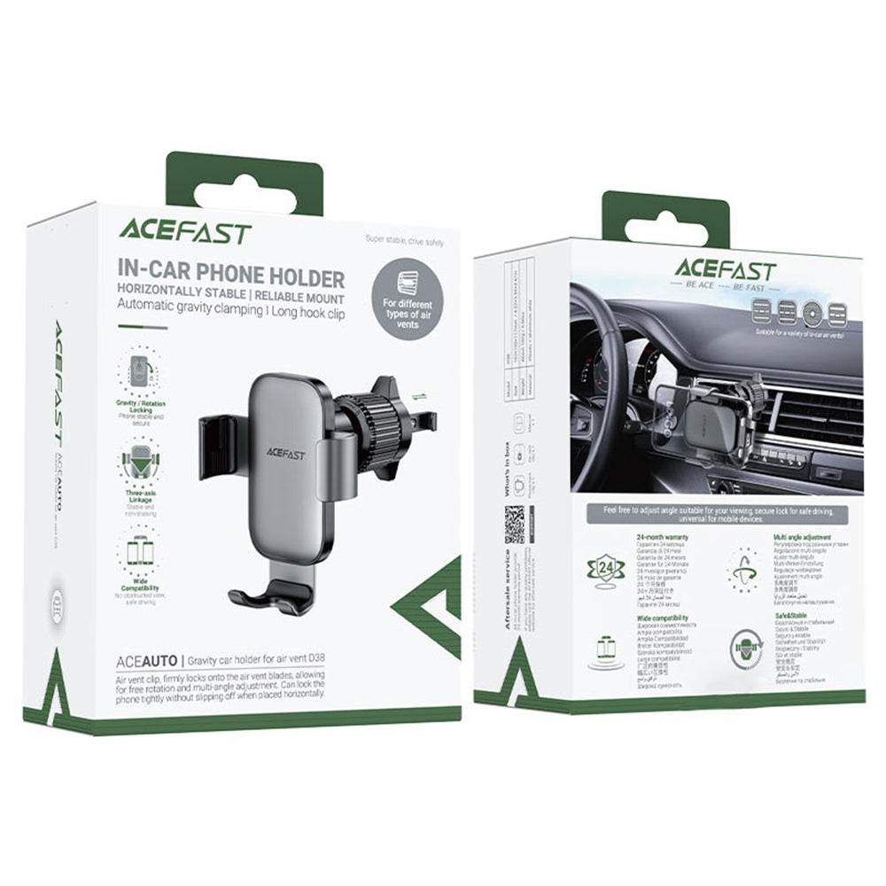 Auto tartó Acefast D38, Univerzális, Szürke