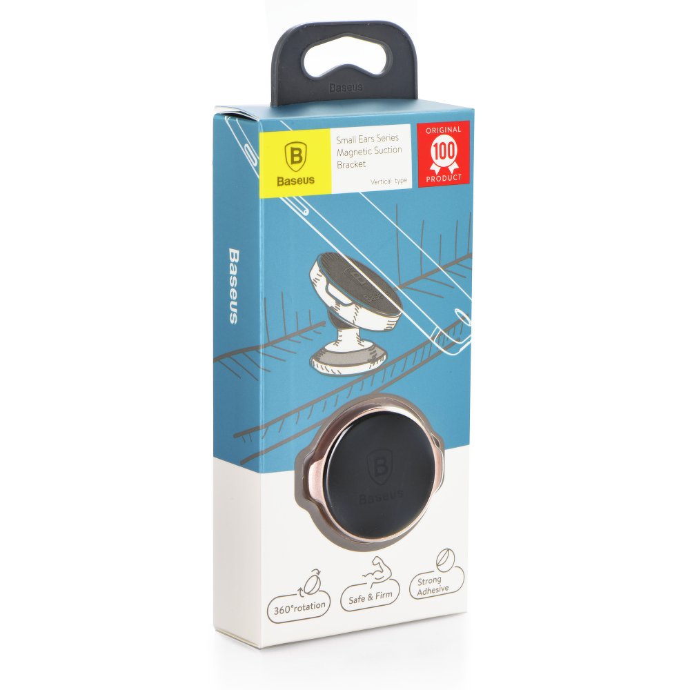 Baseus Small Ears Bracket univerzális mágneses autós tartó, fekete SUER-B01