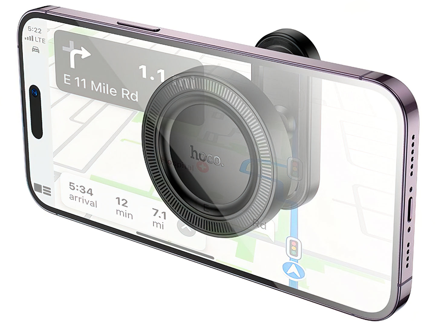 HOCO H58 Mágneses Autós Tartó, 4.5 inch - 7 inch, Fekete