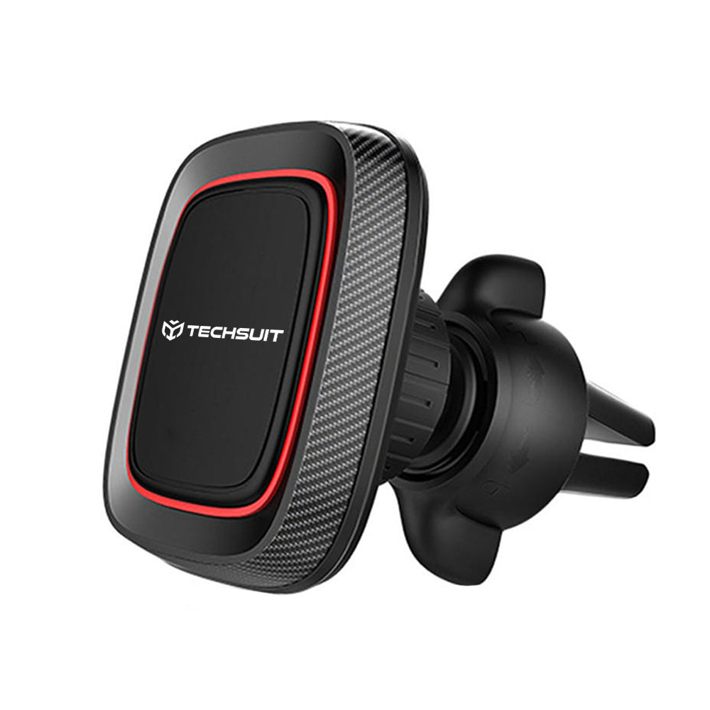 Techsuit S4 Mágneses Autós Tartó, Univerzális, Fekete Piros