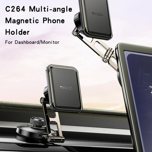 Mágneses Autós Tartó Yesido C264, Univerzális, Fekete