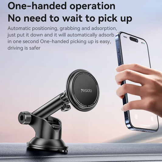 Mágneses Autós Tartó Yesido C269, Univerzális, Fekete