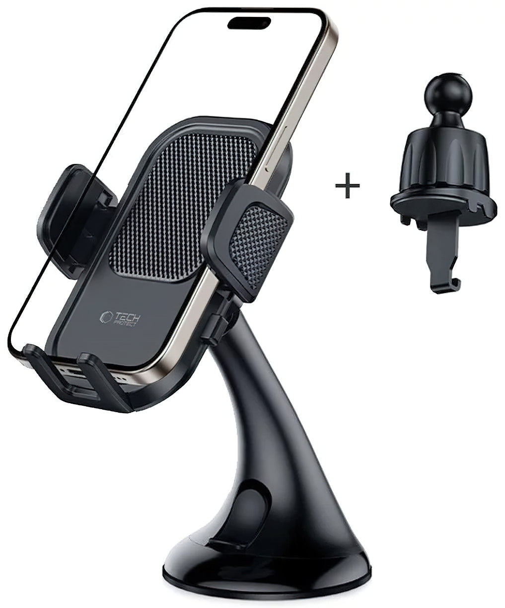 Tech-Protect V8-3 2in1 univerzális autós tartó, fekete