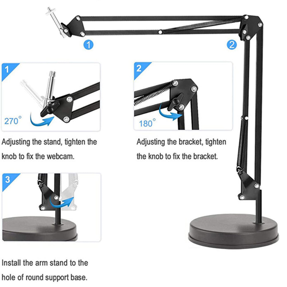 Asztali tartó 1/4inch Techsuit GT6 kamera / mikrofon számára, Fekete