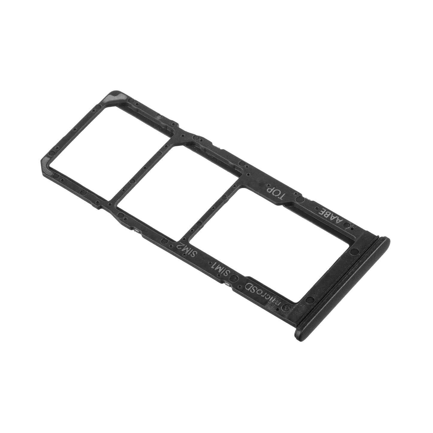 SIM-kártya tartó - Samsung Galaxy A12 Nacho A127 / A12 A125, fekete, szervizcsomag GH98-46124A