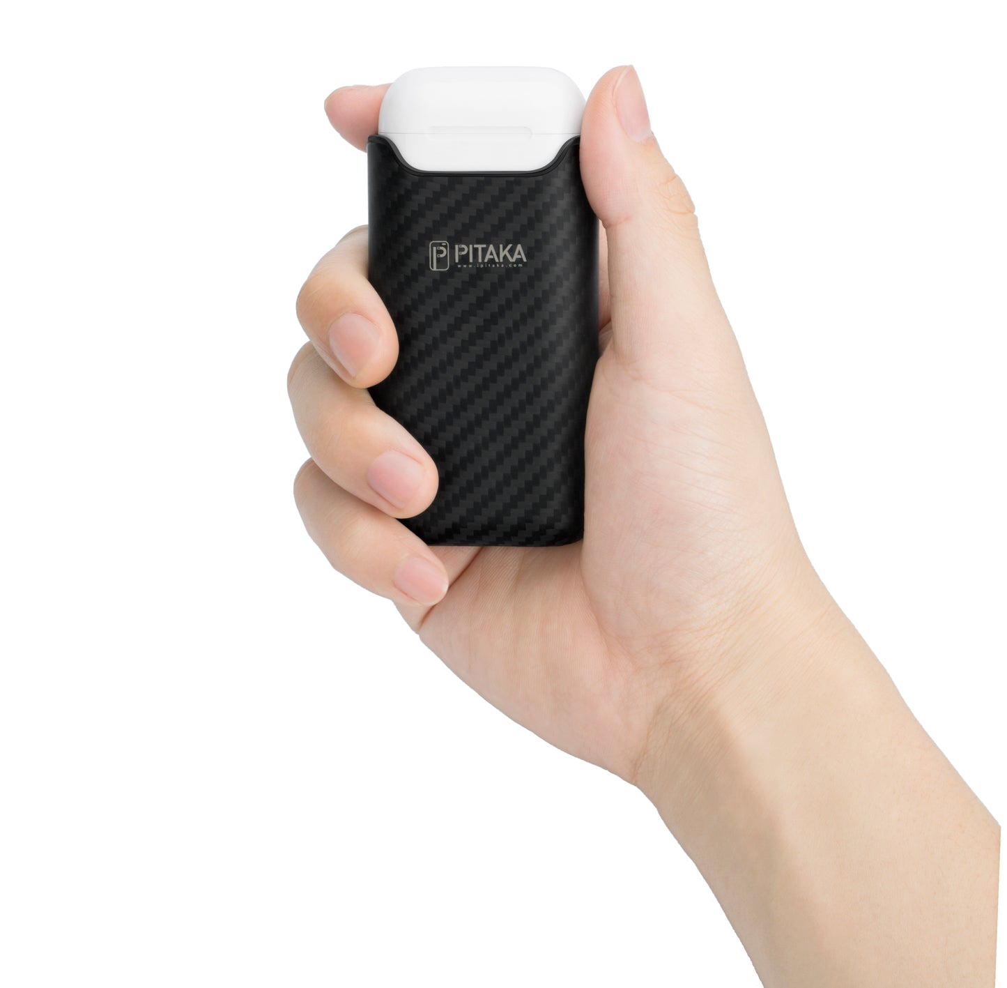 Pitaka Air Pal Prémium vezeték nélküli külső akkumulátor Apple Airpods Gen 1 / Gen 2, 1200mAh, 5W, fekete AP1001 AP1001 AP1001