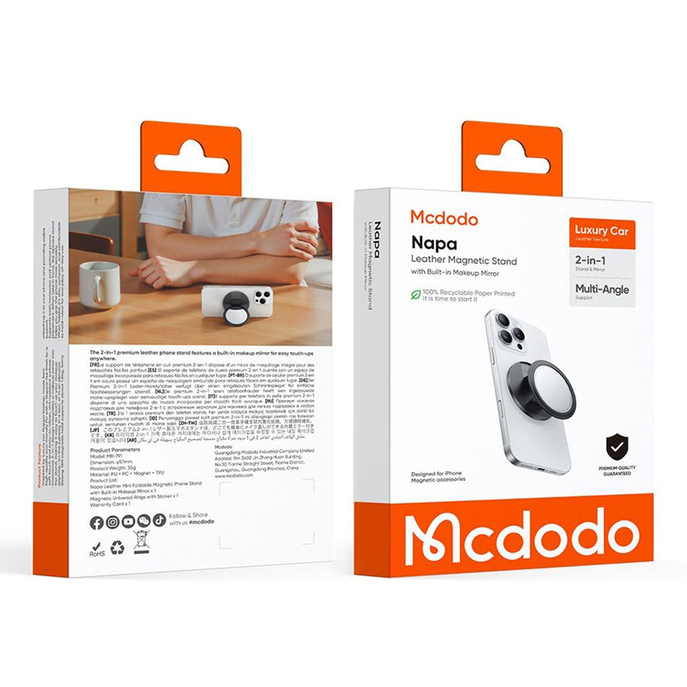 McDodo MR-7912 2in1 univerzális gyűrűtartó, fekete