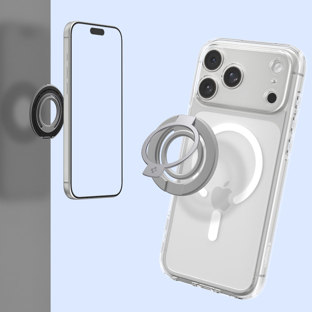 Spigen Dual Pop Mag S gyűrűtartó, univerzális, szürke AMP11736