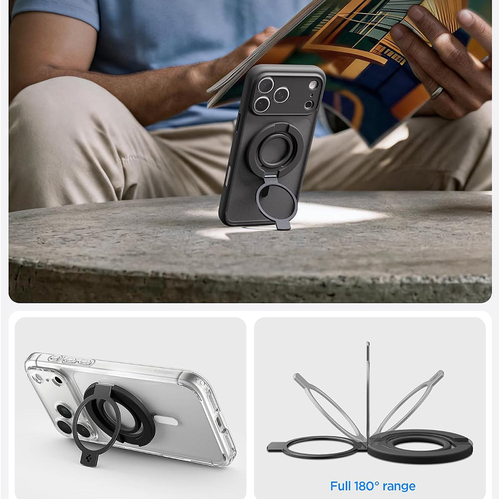 Spigen Dual Pop Mag S gyűrűtartó, univerzális, szürke AMP11736