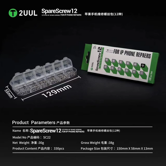 2UUL SC22 csavarok Apple iPhone sorozathoz, 330az1-ben
